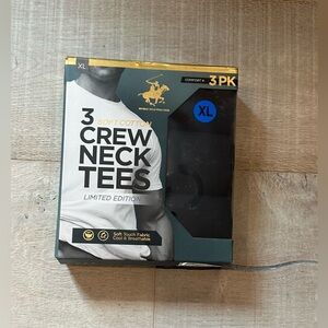 BRAND NEW BEVERLY HILLS POLO CLUB LIMITED Edition 3 Soft Cotton Crew Neck Tees